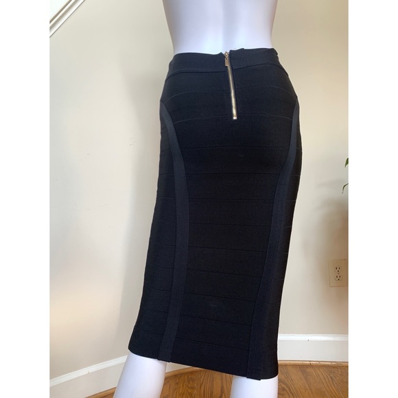 Bebe black bandage solid bandage midi skirt, NWT, XS - Picture 8 of 16